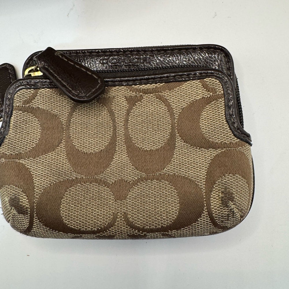 Coach Brown and Tan Signature Hobo Bag & wallet - Picture 11 of 13